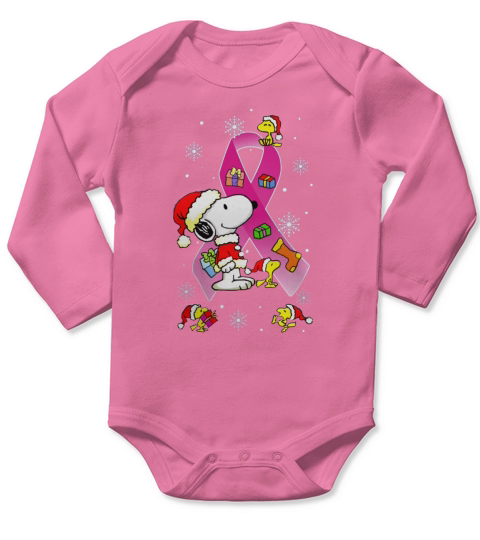 Snoopy Xmas Tshirt Long Sleeve Baby One-Piece