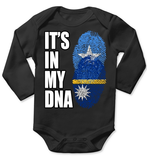 Somali And Nauruan Vintage Heritage DNA Flag Long Sleeve Baby One-Piece