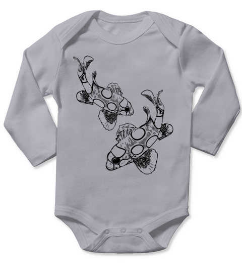 Spotted Vintage Clownfish Long Sleeve Baby One-Piece