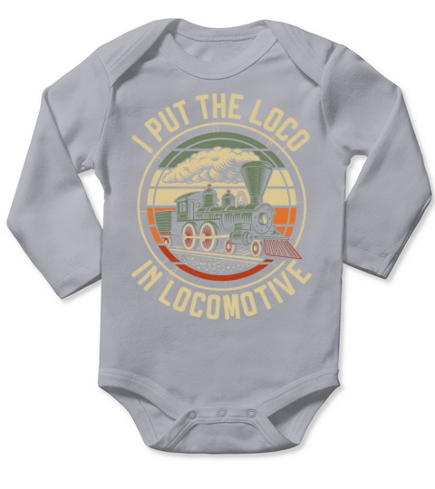 Steam Train Driver Trainspotting Long Sleeve Baby One-Piece