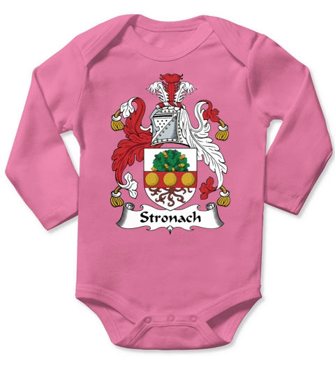 Stronach Family Crest Scottish Family Crests Long Sleeve Baby One-Piece