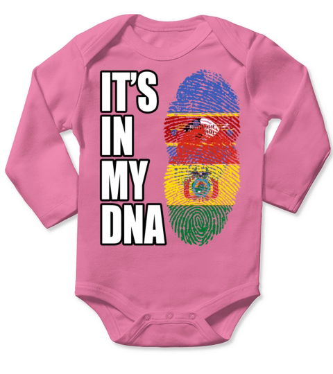 Swazi And Bolivian Vintage Heritage DNA Flag Long Sleeve Baby One-Piece
