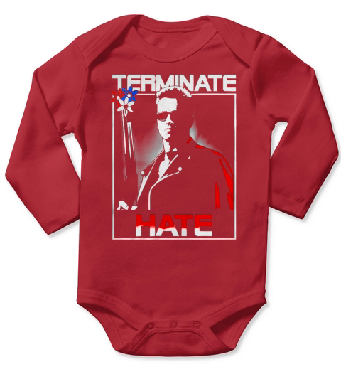 Terminate Hate Long Sleeve Baby One-Piece
