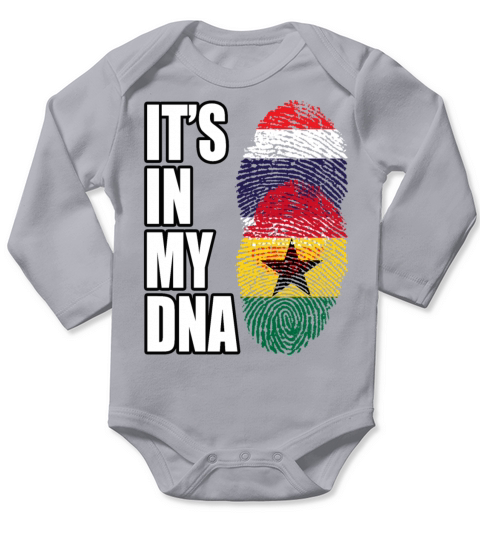 Thai And Ghanaian Vintage Heritage DNA Flag Long Sleeve Baby One-Piece