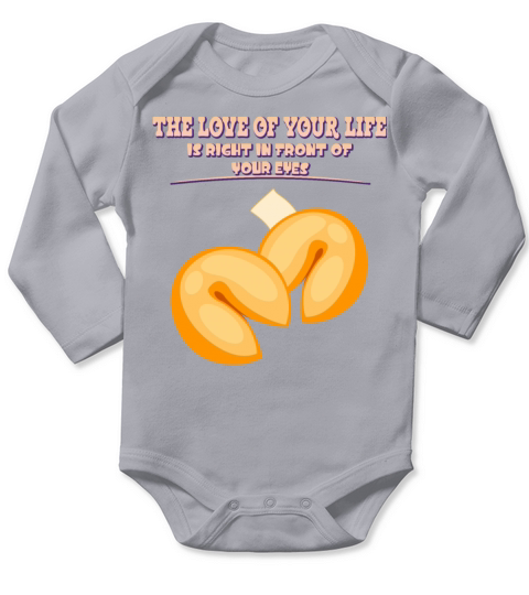 The Love Is Right In Front Of Funny Graphic Long Sleeve Baby One-Piece