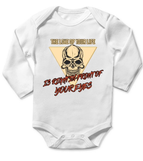 The Love Is Right In Front Of Humor Sarcastic Long Sleeve Baby One-Piece