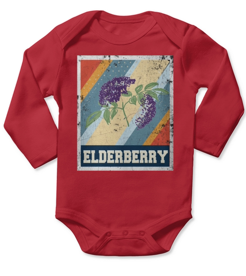 vintage style Elderberry Long Sleeve Baby One-Piece