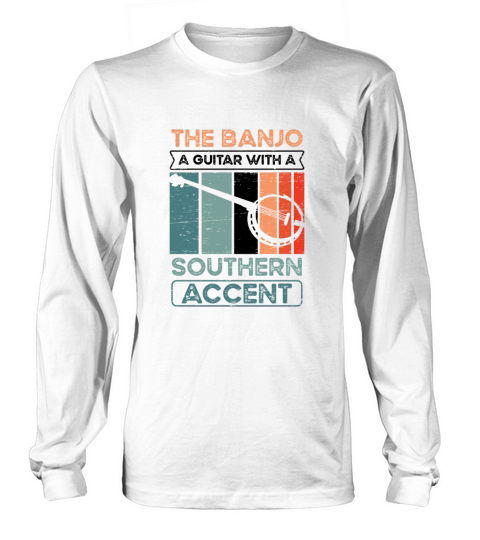 Banjo A Guitar Musician Guitar Bluegrass Vintage Long sleeved Unisex