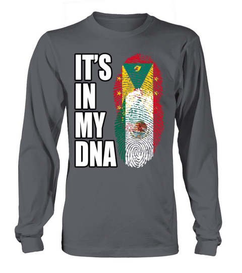 Grenadian And Mexican Mix Heritage DNA Flag Long sleeved Unisex