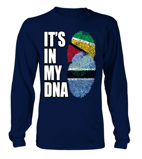 Guyanese And Botswanan Mix Heritage DNA Flag Long sleeved Unisex