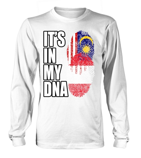 Malaysian And Austrian Mix Heritage DNA Flag Long sleeved Unisex