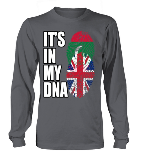 Maldivian And British Mix Heritage DNA Flag Long sleeved Unisex