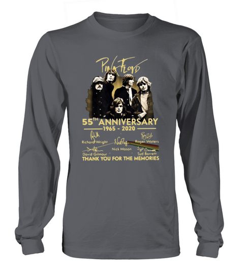 Pink Floyd 55th anniversary 1965 2020 signatures shirt Long sleeved Unisex
