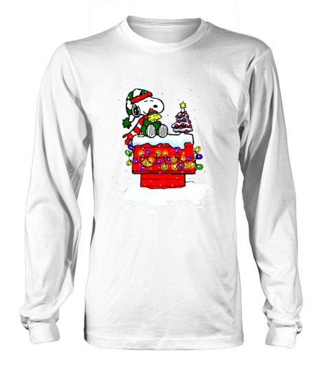 Snoopy Xmas Tshirt Long sleeved Unisex