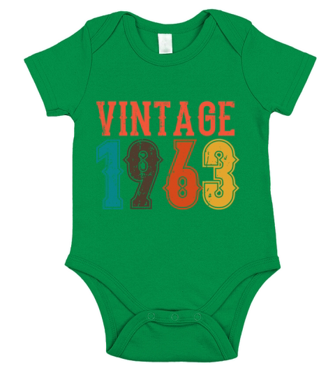 1963 Born Birthday Dad Vintage 1963 Short Sleeve Baby One-Piece