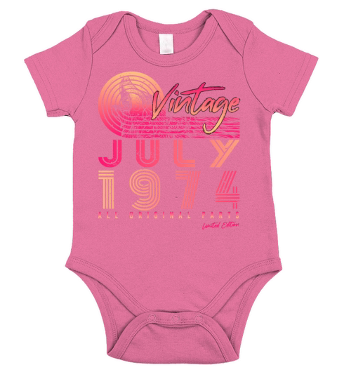 1974 Everything Original In July Short Sleeve Baby One-Piece