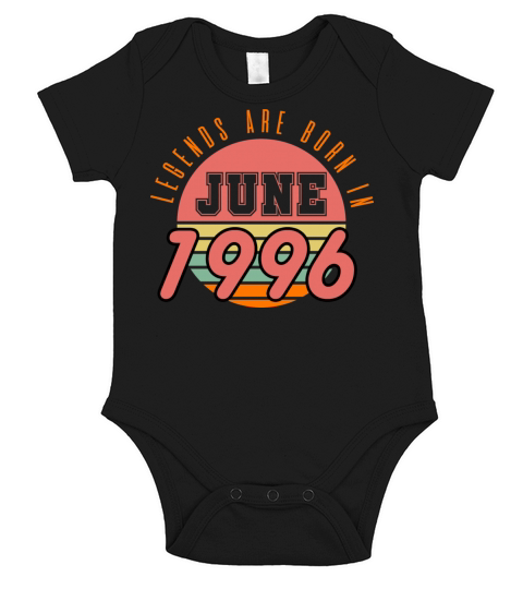 1996 vintage born in June gift Short Sleeve Baby One-Piece