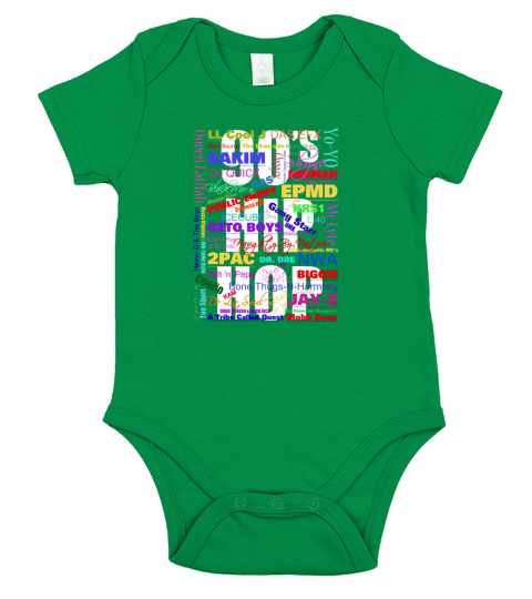 90s Hip Hop Transparent Short Sleeve Baby One-Piece