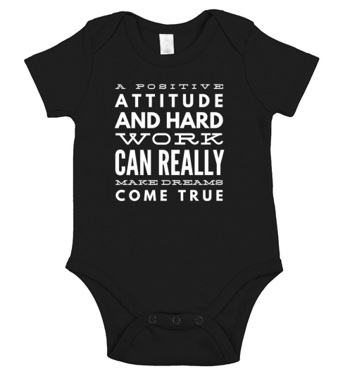 A Positive Attitude And Hard Work Short Sleeve Baby One-Piece