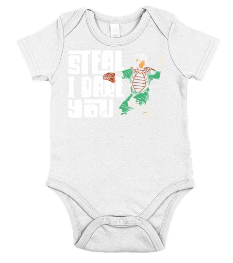 Baseball Fan Catcher Vintage Steal Short Sleeve Baby One-Piece