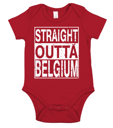Belgium Straight Outta Belgium Short Sleeve Baby One-Piece
