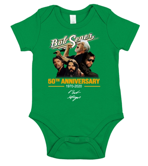 Bob Seger 50th anniversary 1970-2020 signature shirt Short Sleeve Baby One-Piece