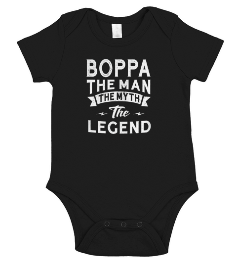 boppa the man the myth the legend t shirts for mens pbp Black Short Sleeve Baby One-Piece