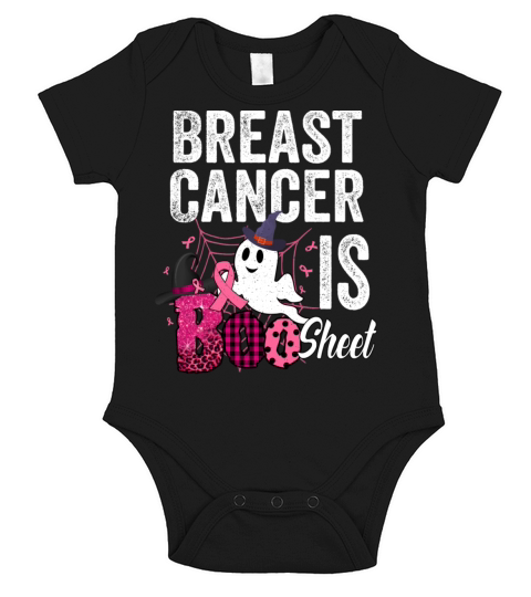Breast Cancer Is BOO SHEET Breast Cancer Awareness Short Sleeve Baby One-Piece