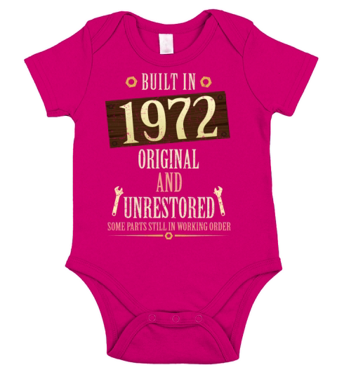 Built In The 1972 Original And Unrestored Short Sleeve Baby One-Piece