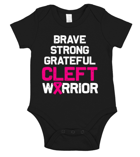 Cleft Palate Lip Proud Strong Awareness design Short Sleeve Baby One-Piece