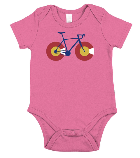 Colorado Flag Bicycle Short Sleeve Baby One-Piece