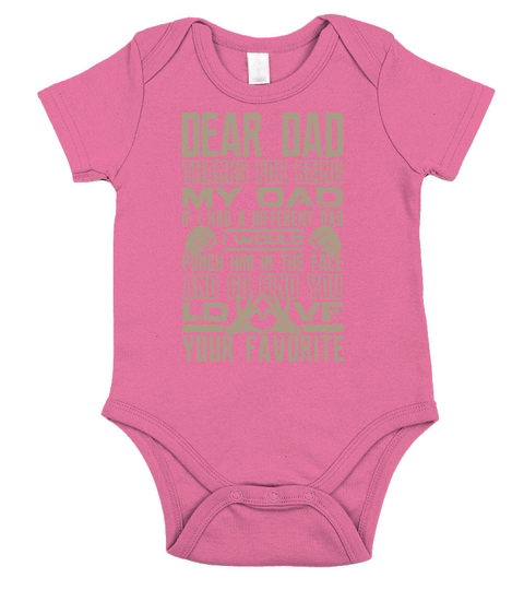DEAR DAD, THANKS FOR BEING MY DAD T-SHIRT Short Sleeve Baby One-Piece