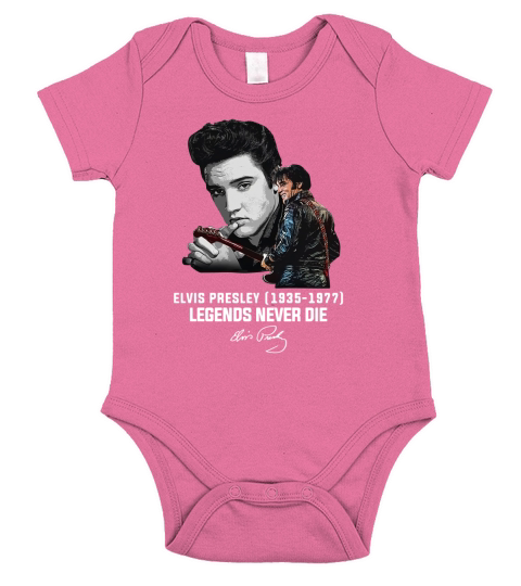 Elvis Presley 1935 1977 Legends Never Die Signature shirt Short Sleeve Baby One-Piece
