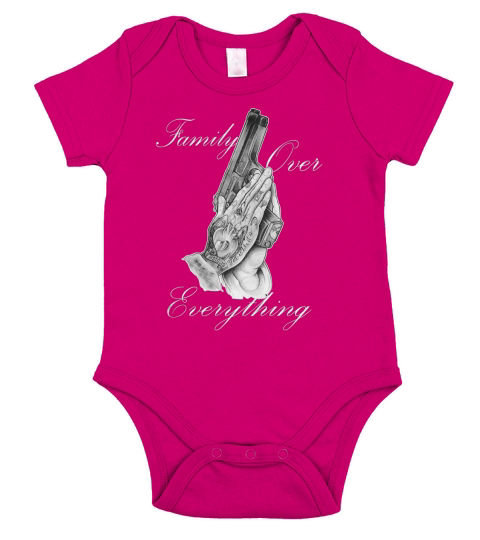 Family over everything Gangsters Short Sleeve Baby One-Piece