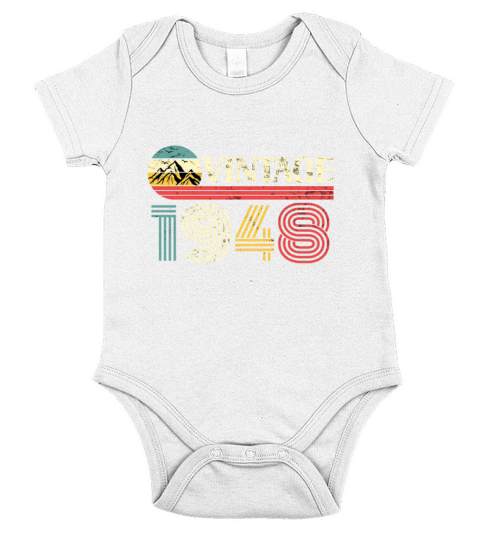Funny Birthday Born in 1948 Limited Edition Short Sleeve Baby One-Piece