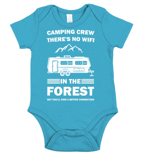 Funny Camping Crew Family Outdoor Vacation Short Sleeve Baby One-Piece