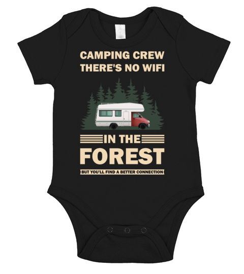 Funny Camping Crew Family Outdoor Vacation Short Sleeve Baby One-Piece