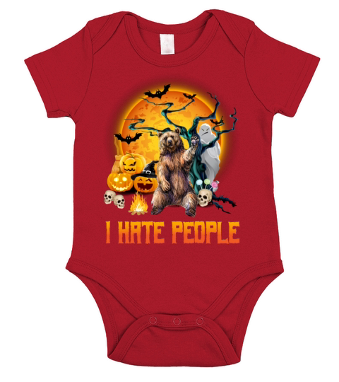 I hate people halloween nightmare t shirt Short Sleeve Baby One-Piece