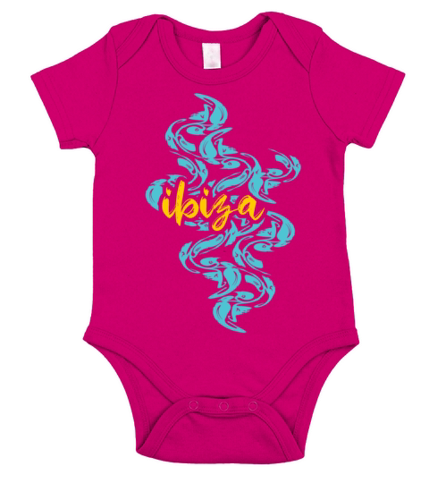 Ibiza Balearic Islands flowers Short Sleeve Baby One-Piece