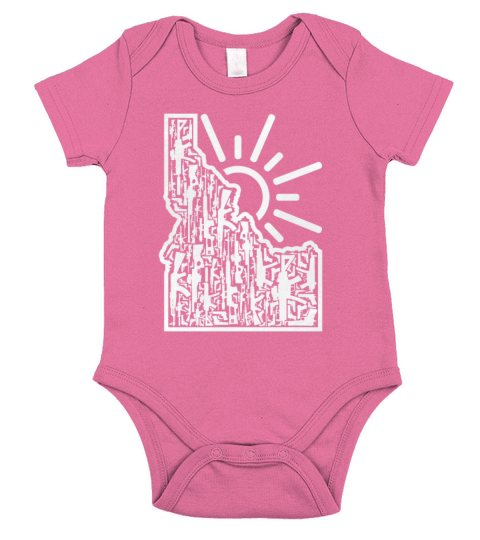 Idaho Mountains Vintage Short Sleeve Baby One-Piece