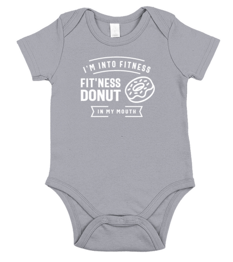 Im Into Fitness Fitness Donut In My Mouth Short Sleeve Baby One-Piece