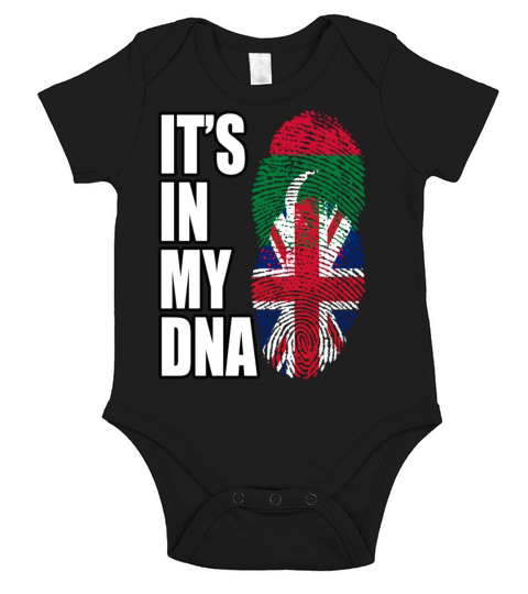 Maldivian And British Mix Heritage DNA Flag Short Sleeve Baby One-Piece