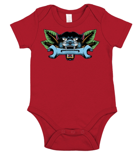Mechanic Wrench Garage Logo Short Sleeve Baby One-Piece
