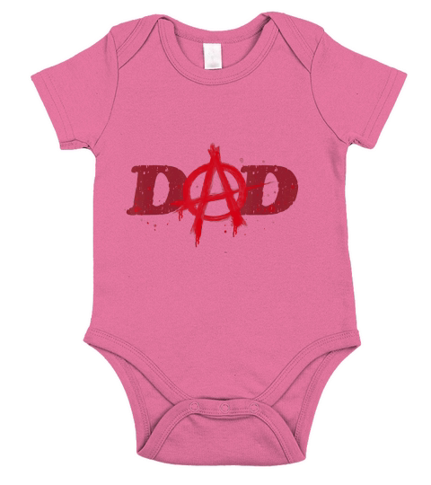 Mens Fathers Day Dad Anarchy T-Shirt Short Sleeve Baby One-Piece