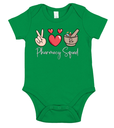 Pharmacy Squad Technician Tech Medicine Pharmacist Short Sleeve Baby One-Piece
