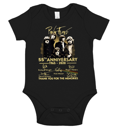 Pink Floyd 55th anniversary 1965 2020 signatures shirt Short Sleeve Baby One-Piece