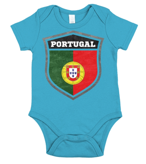 Portugal Shield Logo Emblem Short Sleeve Baby One-Piece