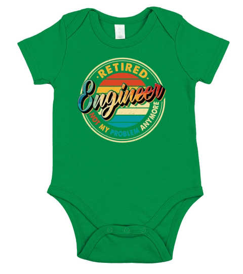 Retired Engineer Not My Problem Anymore Retro Short Sleeve Baby One-Piece