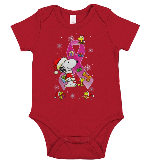 Snoopy Xmas Tshirt Short Sleeve Baby One-Piece