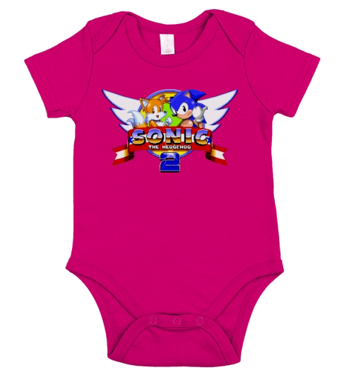 Sonic 2 Title Screen Short Sleeve Baby One-Piece